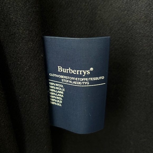 Burberrys Long Gabardine Trench Coat Wool Lining Vintage 90s Size 40R - Picture 14 of 16